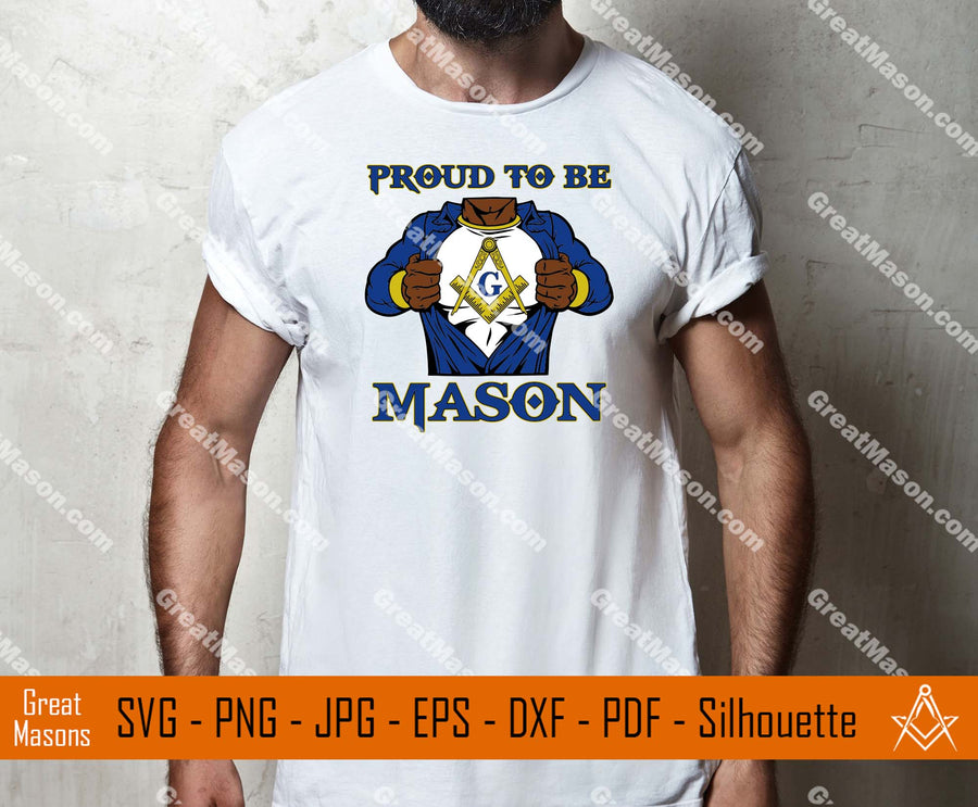 Proud To Be A Mason - Super Mason - Tear shirt off SVG, Png, Eps, Dxf, Jpg, Pdf File