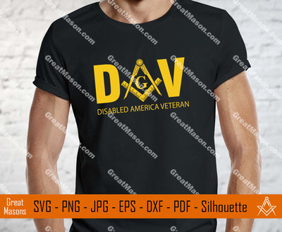 Masonic Disable America Veterans DAV Freemasons SVG, Png, Eps, Dxf, Jpg, Pdf File