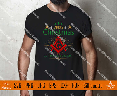 Merry Christmas Let There Be Light SVG, Png, Eps, Dxf, Jpg, Pdf File