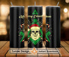 Santa Claus Skull Merry Christmas Skinny Tumbler Wrap Png File