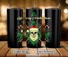 Santa Claus Skull Merry Christmas Skinny Tumbler Wrap Png File