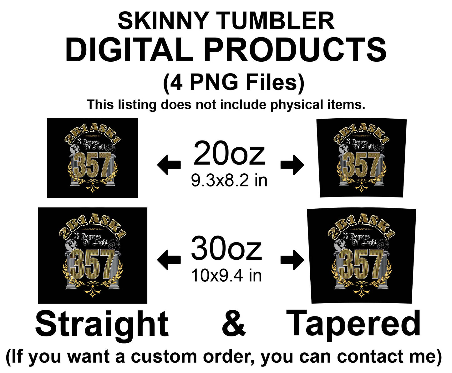 Mason 2B1ASK1 3 Degrees of Light Skinny Tumbler Wrap Png Straight & Tapered Tumbler File Digital