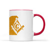 Oregon square & compass freemason symbol state map - Accent Mug