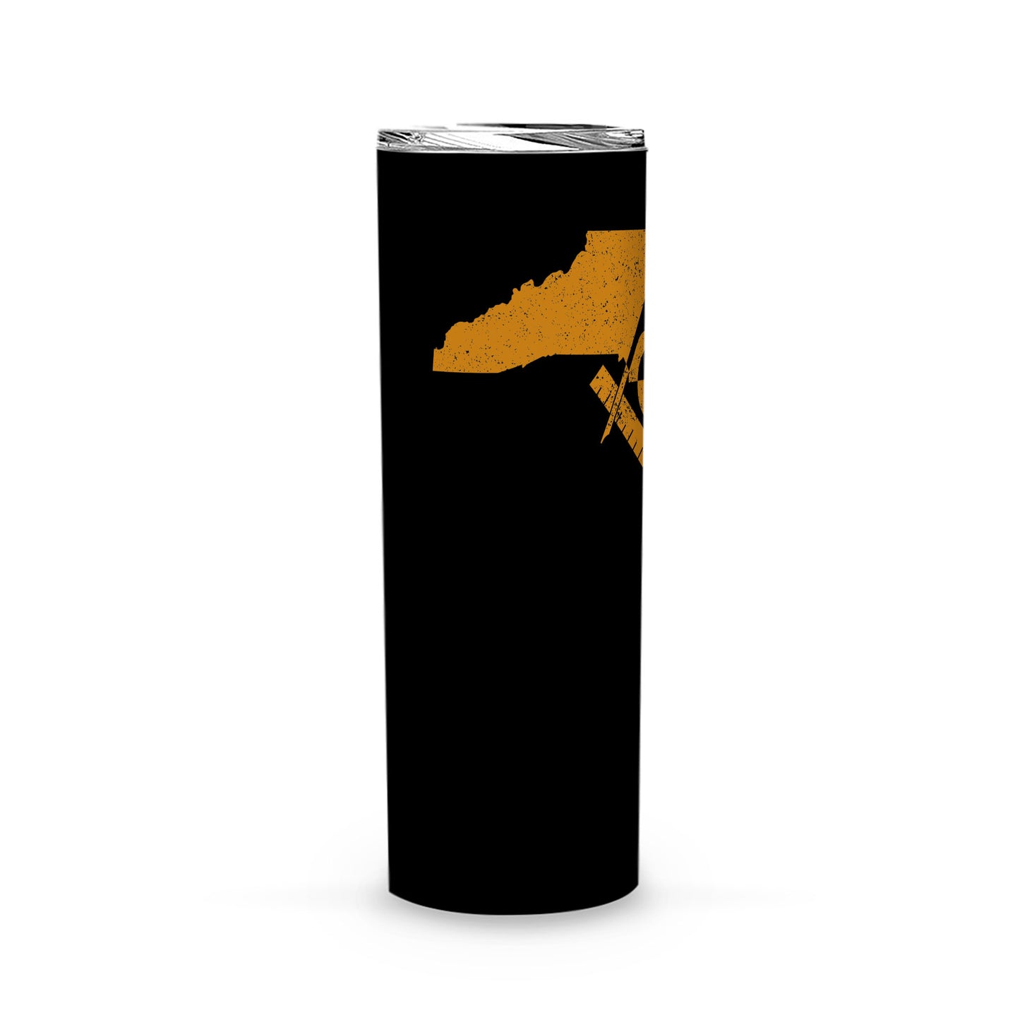 North Carolina Square & Compass Freemason symbol state map -Skinny Tumbler