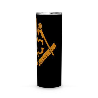 Indiana Square & Compass Freemason symbol state map -Skinny Tumbler