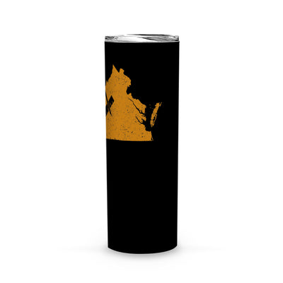 Virginia Square & Compass Freemason symbol state map -Skinny Tumbler