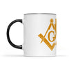 Arizona square & compass freemason symbol state map - Accent Mug