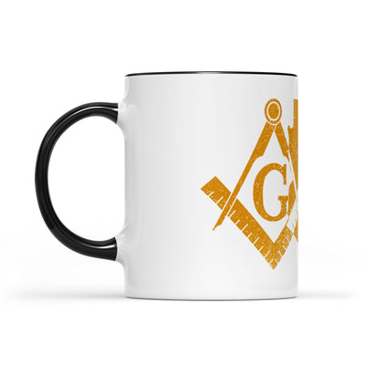 Arizona square & compass freemason symbol state map - Accent Mug