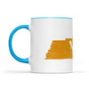 Tennessee square & compass freemason symbol state map - Accent Mug