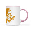 Arkansas square & compass freemason symbol state map - Accent Mug