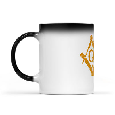 Mississippi square & compass freemason symbol state map - Color Changing Mug