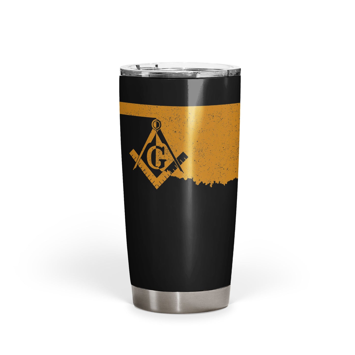 Oklahoma Square & Compass Freemason symbol state map - 20oz Fat Tumbler