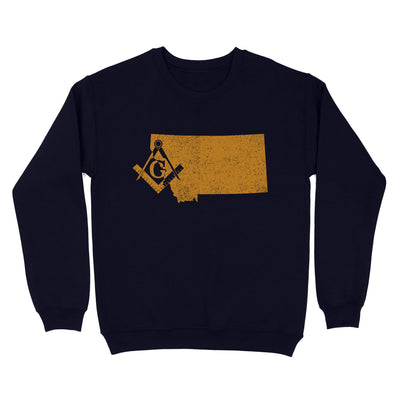 Montana Freemason State Map Square & Compass Symbol - Sweatshirt