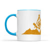 Virginia square & compass freemason symbol state map - Accent Mug