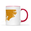 North Carolina square & compass freemason symbol state map - Accent Mug