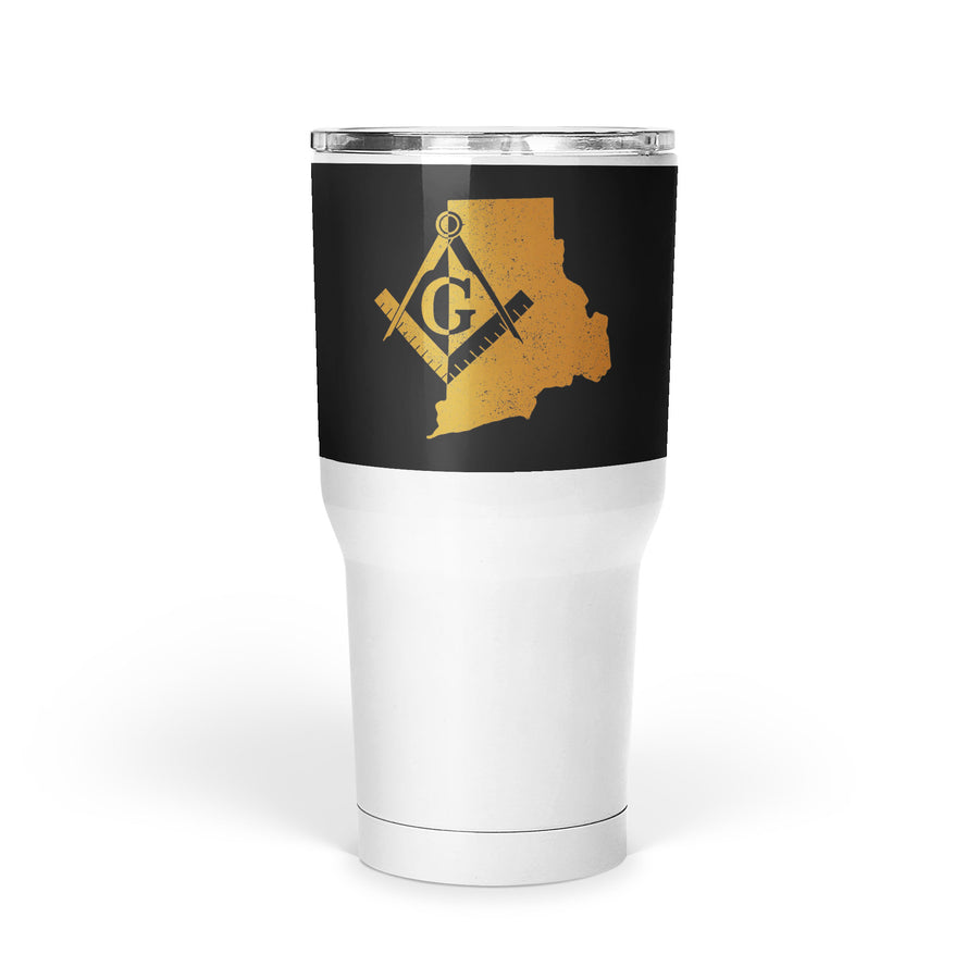 Rhode Island Square & Compass Freemason symbol state map - Large Tumbler