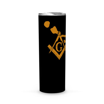 Hawaii Square & Compass Freemason symbol state map -Skinny Tumbler