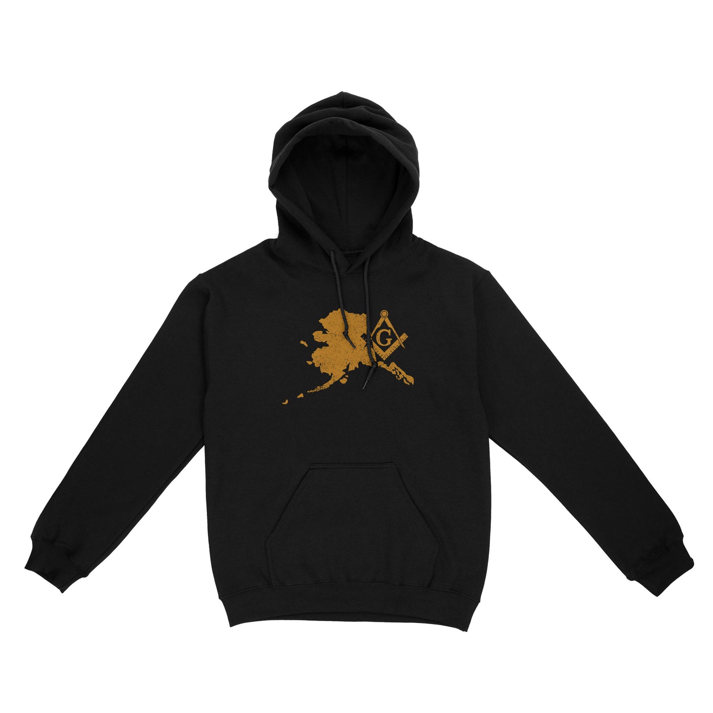 Alaska Freemason State Map Square & Compass - Hoodie