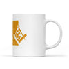 New Mexico square & compass freemason symbol state map - White Mug