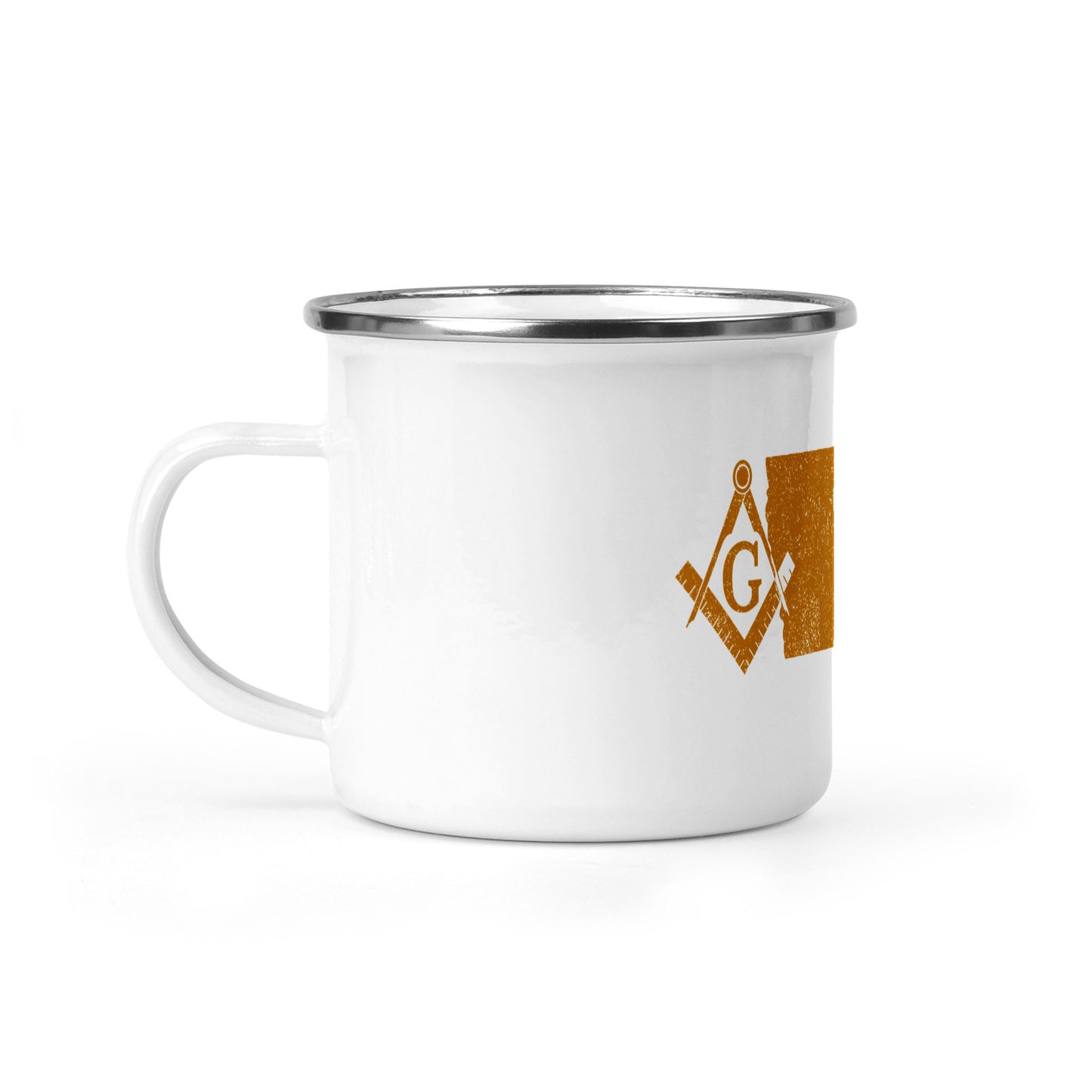 Iowa square & compass freemason symbol state map - Camping Mug