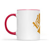 Colorado square & compass freemason symbol state map - Accent Mug