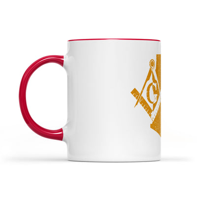 Colorado square & compass freemason symbol state map - Accent Mug