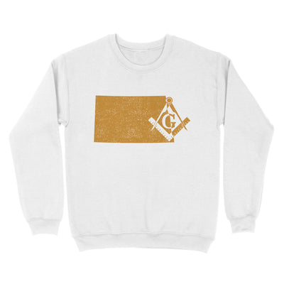 North Dakota Freemason State Map Square & Compass Symbol - Sweatshirt