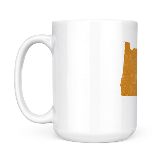 Oregon square & compass freemason symbol state map - White Mug