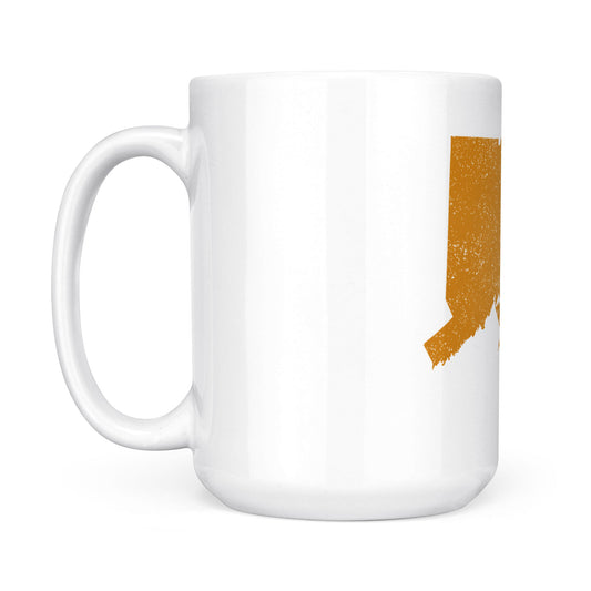 Connecticut square & compass freemason symbol state map - White Mug