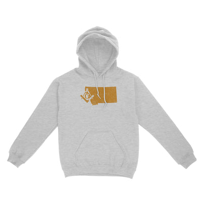 Montana Freemason State Map Square & Compass Symbol - Hoodie