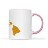 Hawaii square & compass freemason symbol state map - Accent Mug