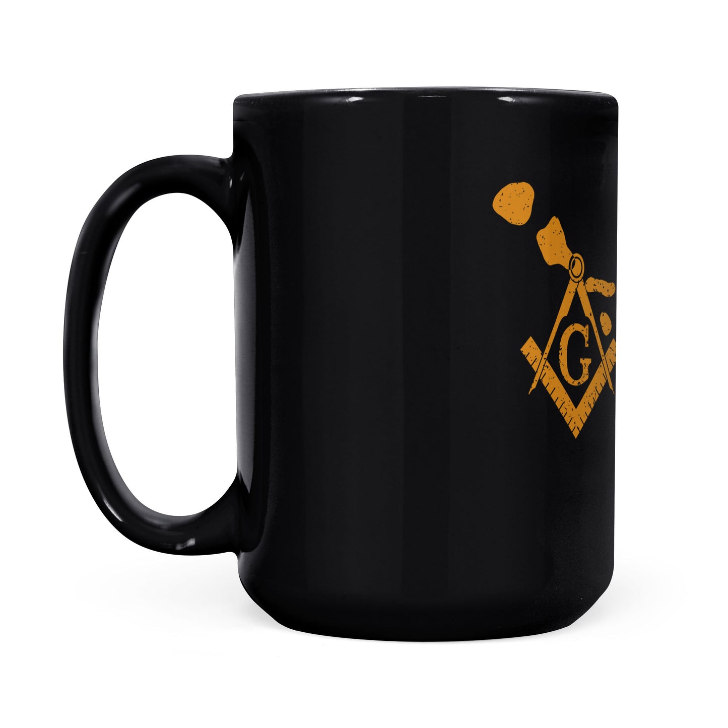 Hawaii square & compass freemason symbol state map - Black Mug