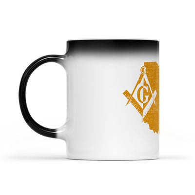 Ohio square & compass freemason symbol state map - Color Changing Mug