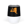 New York Square & Compass Freemason symbol state map - Wine Tumbler