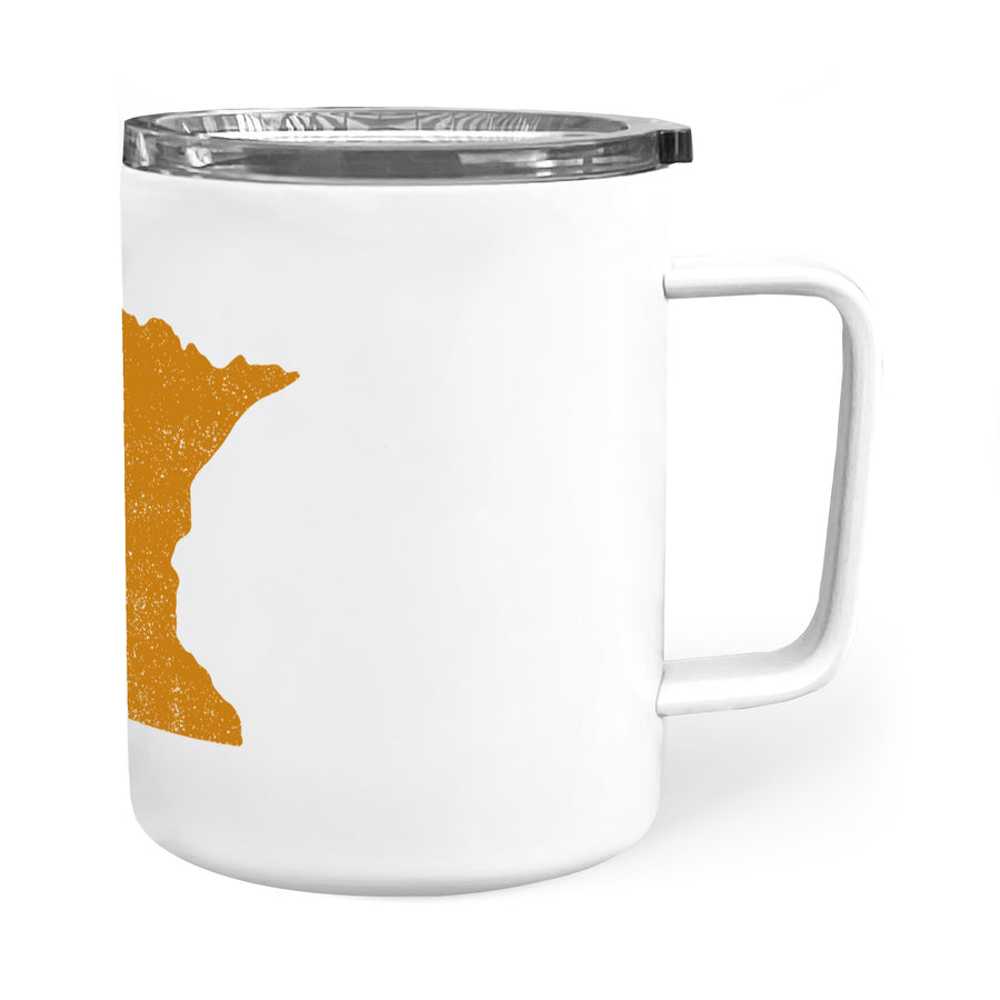 Minnesota square & compass freemason symbol state map - Insulated Mug