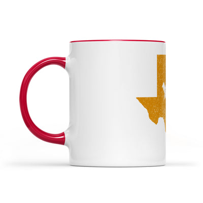 Texas square & compass freemason symbol state map - Accent Mug