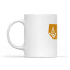 Nebraska square & compass freemason symbol state map - White Mug