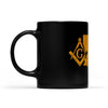 Louisiana square & compass freemason symbol state map - Black Mug