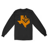 Texas Freemason State Map Square & Compass Symbol - Long Sleeve