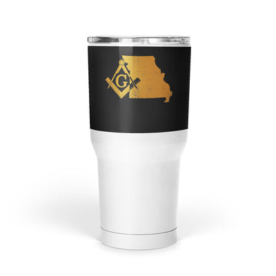 Missouri Square & Compass Freemason symbol state map - Large Tumbler