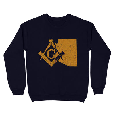 Arizona Freemason State Map Square & Compass Symbol - Sweatshirt