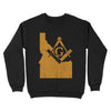 Idaho Freemason State Map Square & Compass Symbol - Sweatshirt