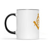 Illinois square & compass freemason symbol state map - Accent Mug