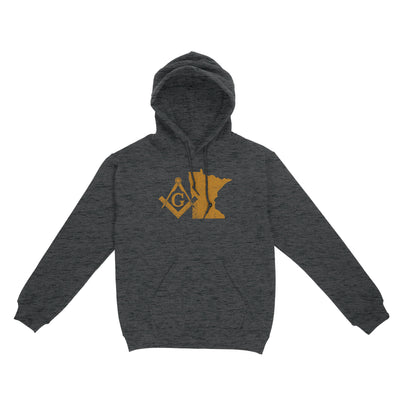 Minnesota Freemason State Map Square & Compass Symbol - Hoodie