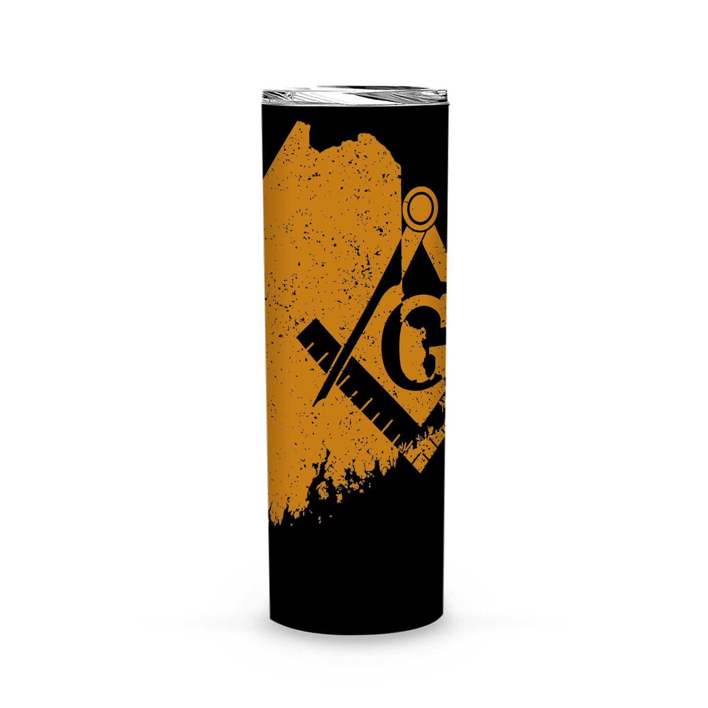 Maine Square & Compass Freemason symbol state map -Skinny Tumbler