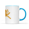 Alaska square & compass freemason symbol state map - Accent Mug