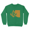 Arizona Freemason State Map Square & Compass Symbol - Sweatshirt