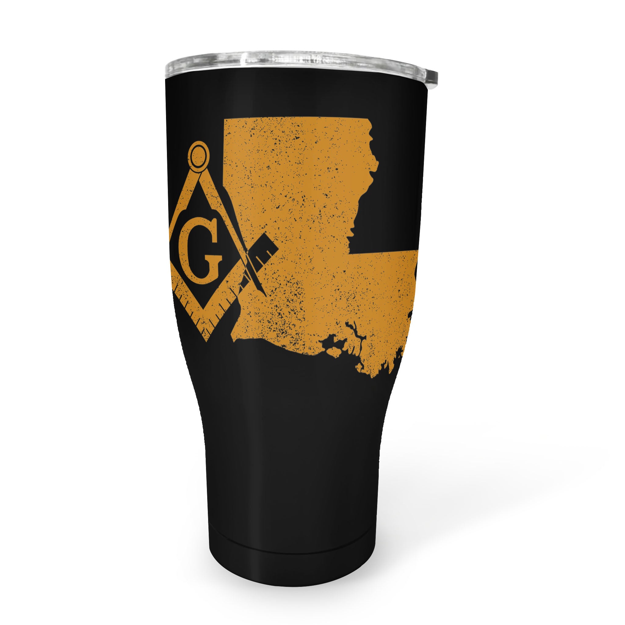 Louisiana Square & Compass Freemason symbol state map - 30oz Fat Tumbl ...