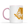 Missouri square & compass freemason symbol state map - Accent Mug