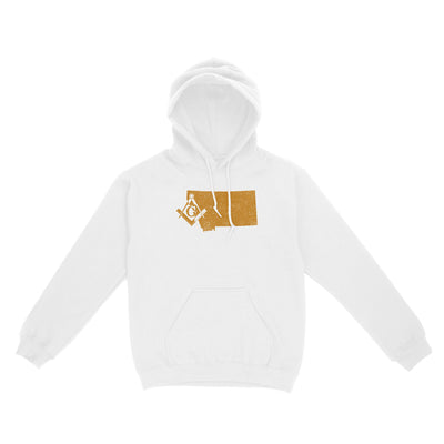 Montana Freemason State Map Square & Compass Symbol - Hoodie